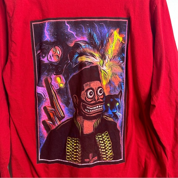 The Weeknd Urban Outfitters Red Long Sleeve Large Top - Picture 2 of 4